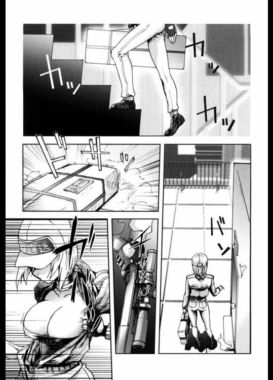 女スナイパーが仕事のために上ったビルの屋上で自殺しそうな男がいたww邪魔されると面倒なのでヤらせてやったらなんとか仕事ができたようですwww【蒟KIT 同人誌・エロ漫画】