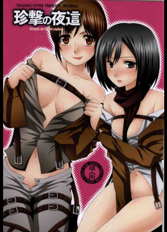 ミカサとハンジが夜の特殊訓練！