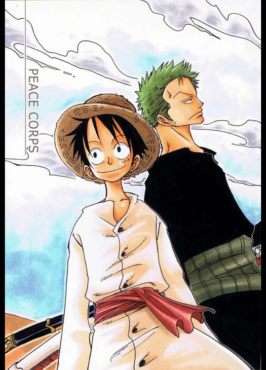 ほぼほぼ女性向けにかかれたゾロルフィＢＬ。かなり可愛目にキャラが設定されている作品です！【ワンピース(ONEPIECE) 同人誌・エロ漫画】