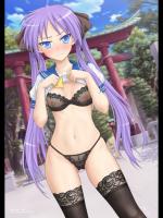どんなオンナもチ○ポを咥え込むのが大好きな淫乱ビッチマ○コに見えてしまう魔性の黒い下着画像【にじ嫁p